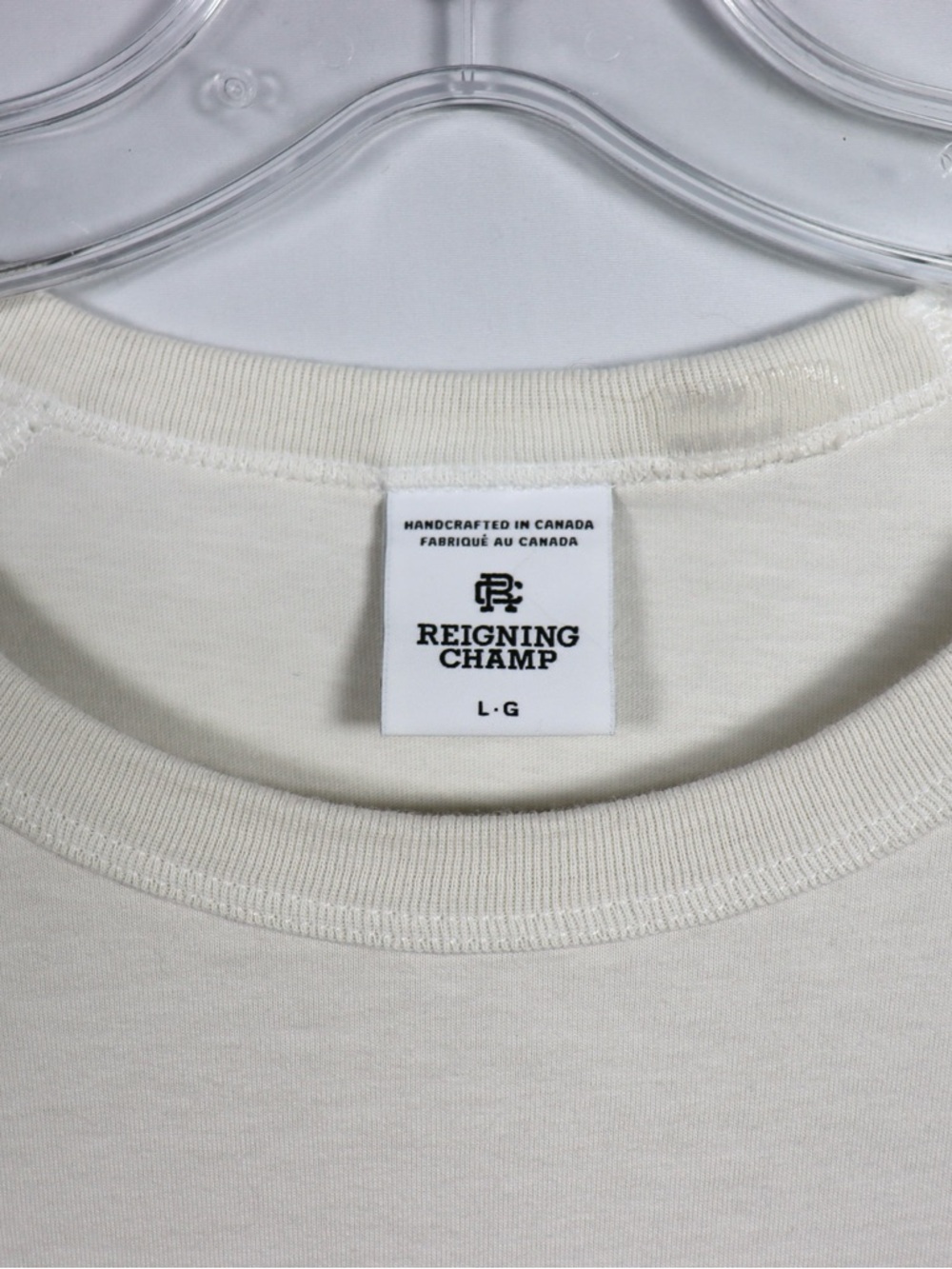 Reigning Champ White Short Sleeve T-Shirt Men’s Large Premium Basic - Picture 5 of 8